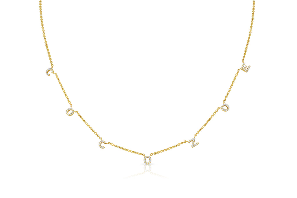 The Spaced Diamond Letter Necklace