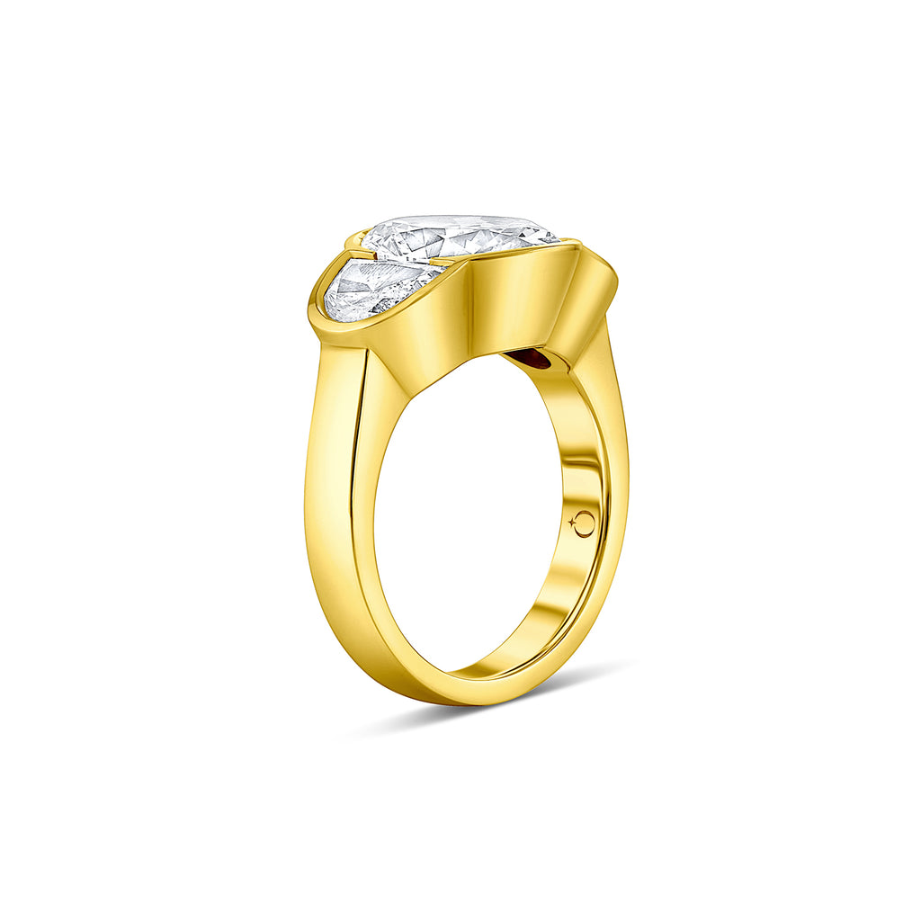 The Giulia Three Stone Engagement Ring