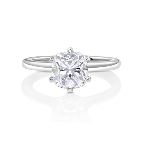 The Arya Six Prong Solitaire Engagement Ring