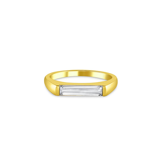 The Isla Diamod Baguette Signet Ring